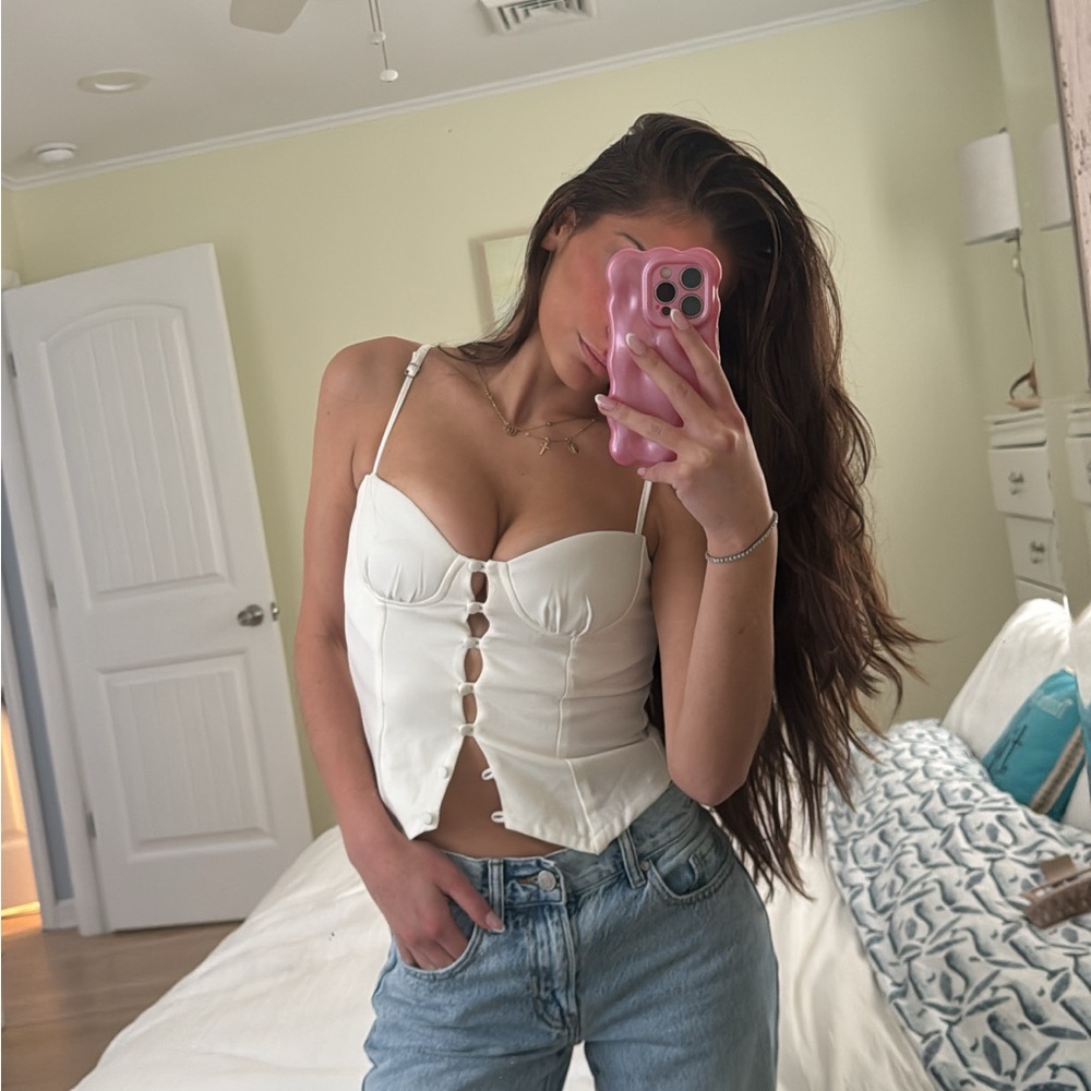 White Bustier Top